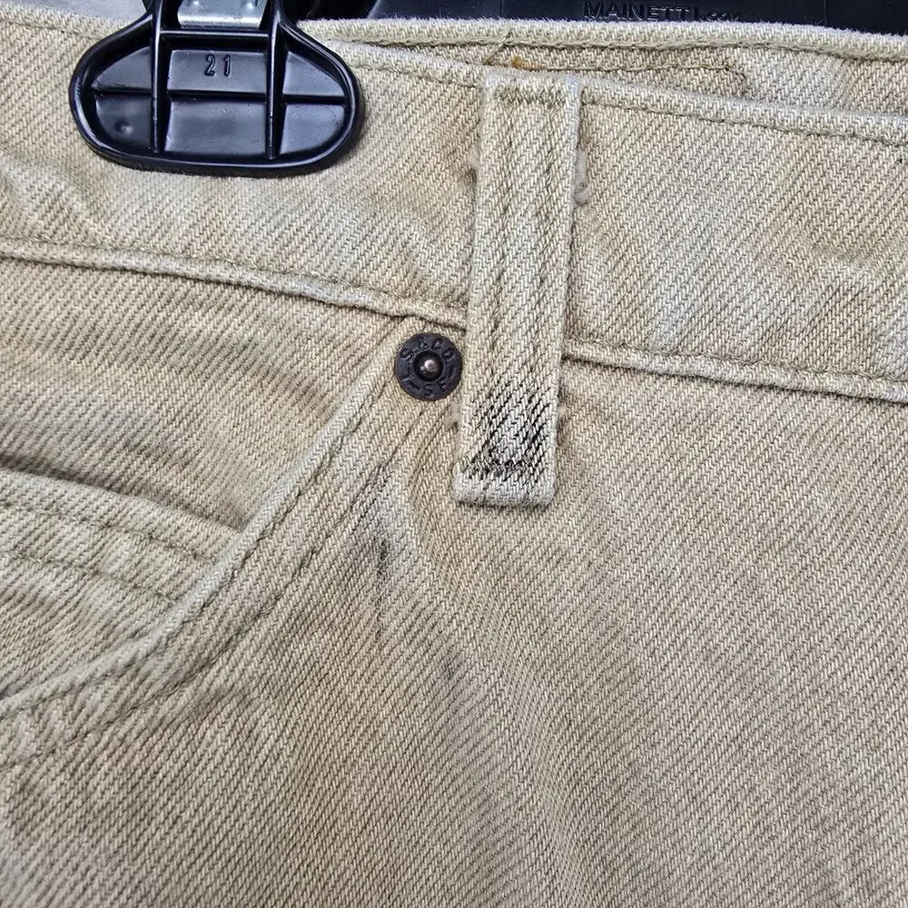 Vintage Orange Tab Levis 517 Jeans Mens 36x30 Bootcut Beige USA Cowboy 80s 1982